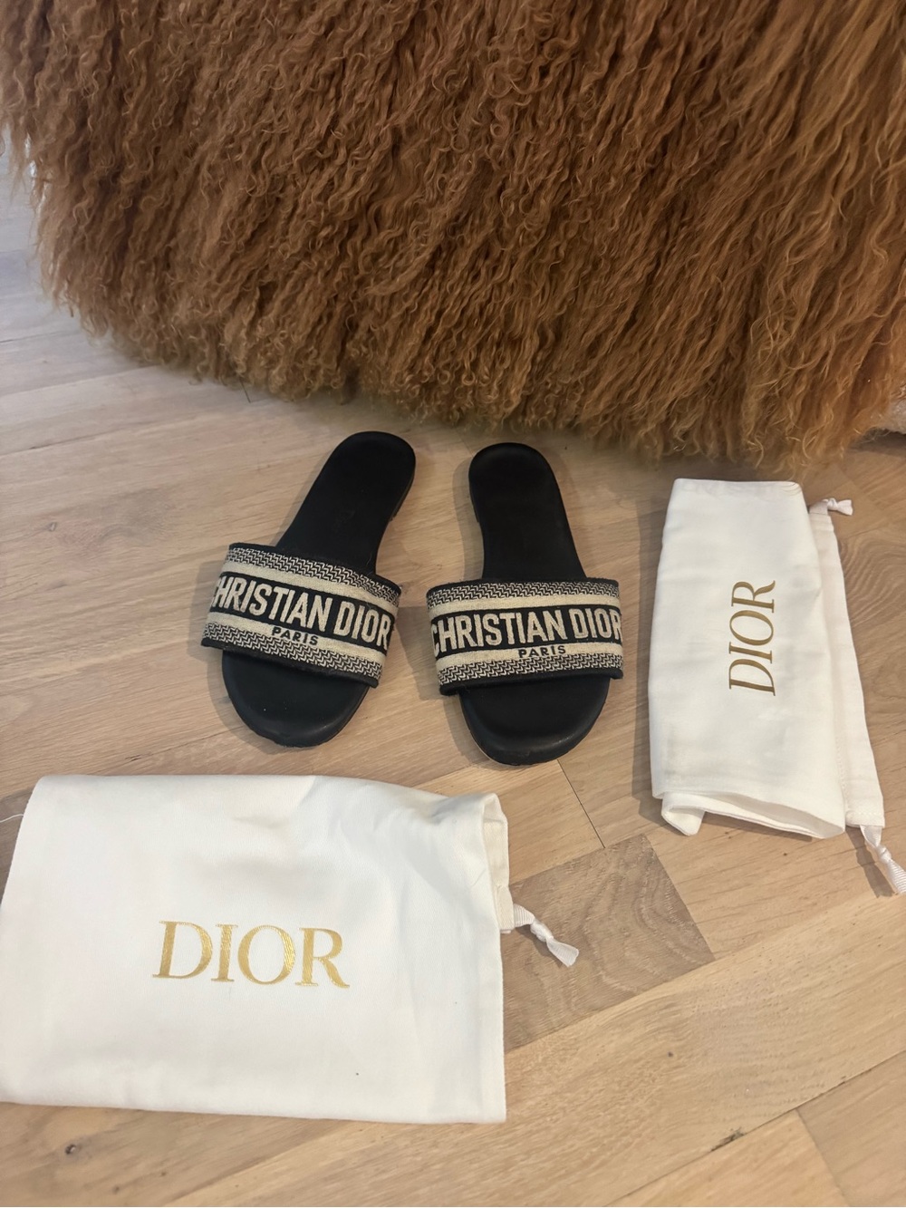 Christian Dior Black Slides